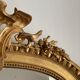 Antique napoleon mirror lll gilded pediment with rare gold leaf 103x182cm