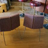 PAIR OF VINTAGE 4-SIDED CHAIRS BY PIERRE GUARICHE 1950