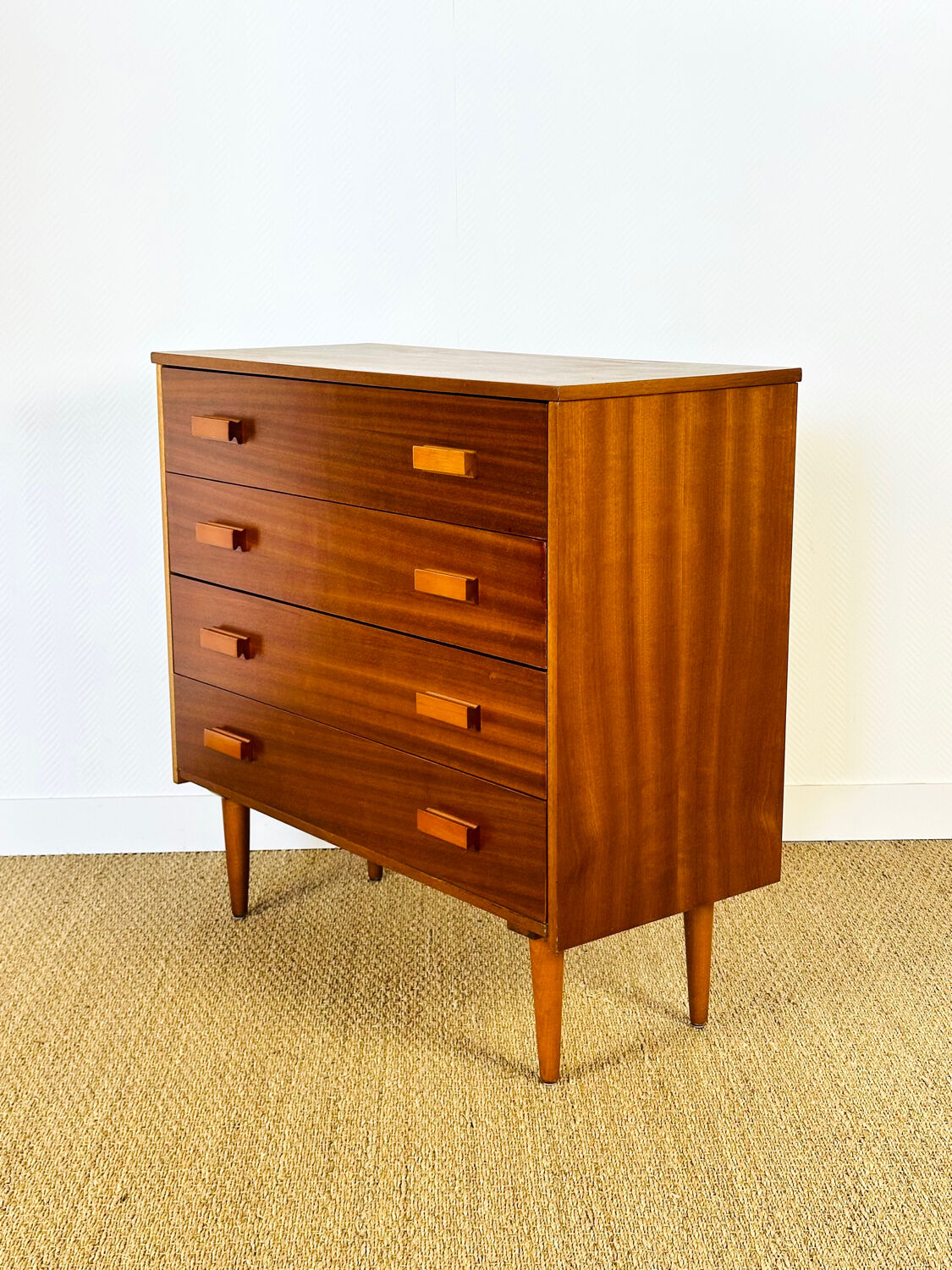 Scandinavian teak chest of drawers from the 1960s.