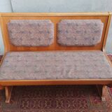 Vintage oak bench storage bench
