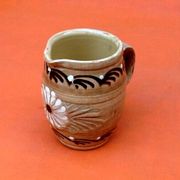 Pichet en céramique traditionnelle Alsacienne Soufflenheim