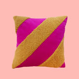 Boucle striped cushion