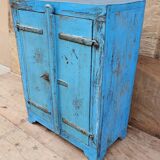 Ancien chevet - cabinet tribal en teck birman