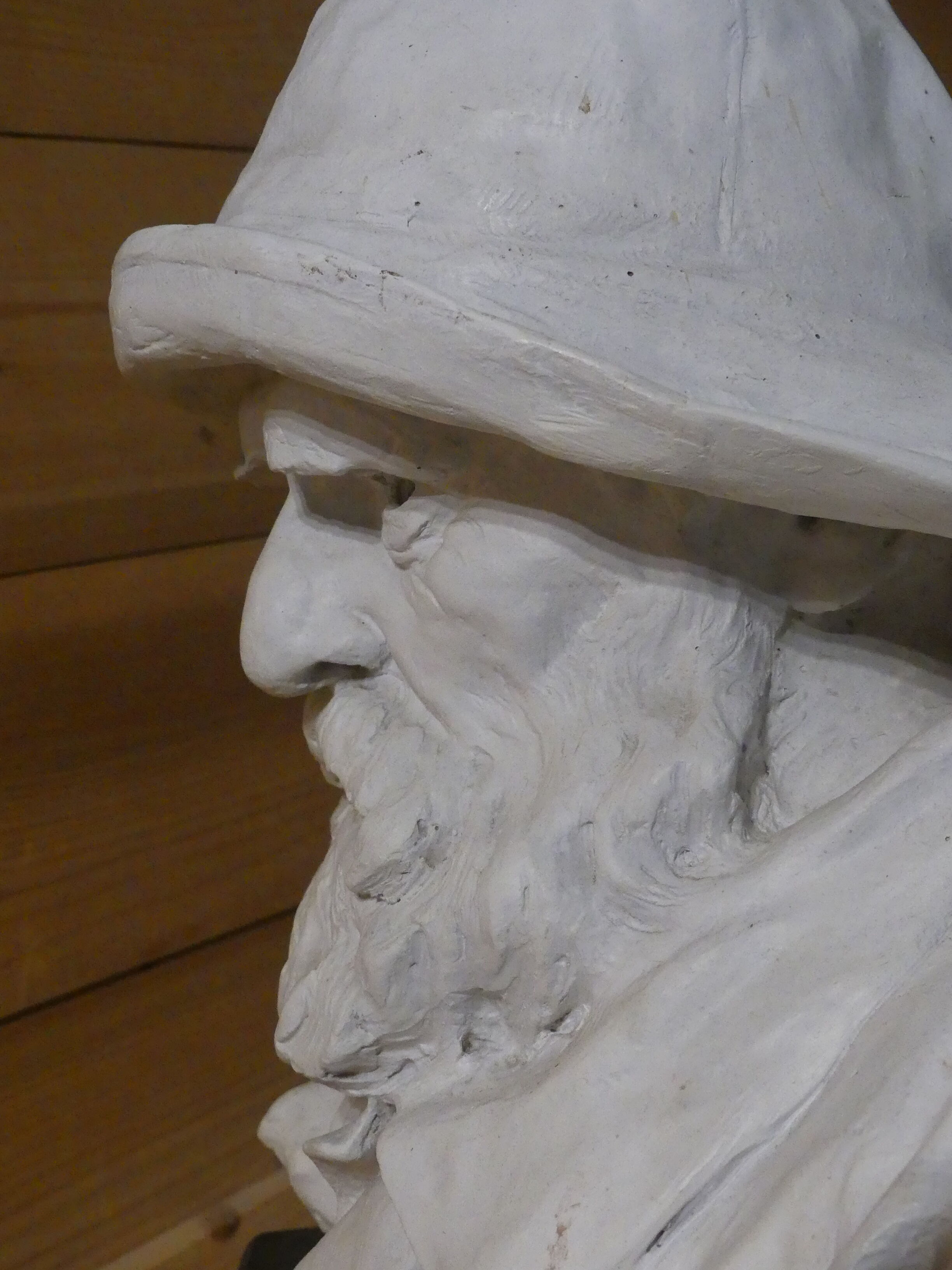 Carved bust Fisherman