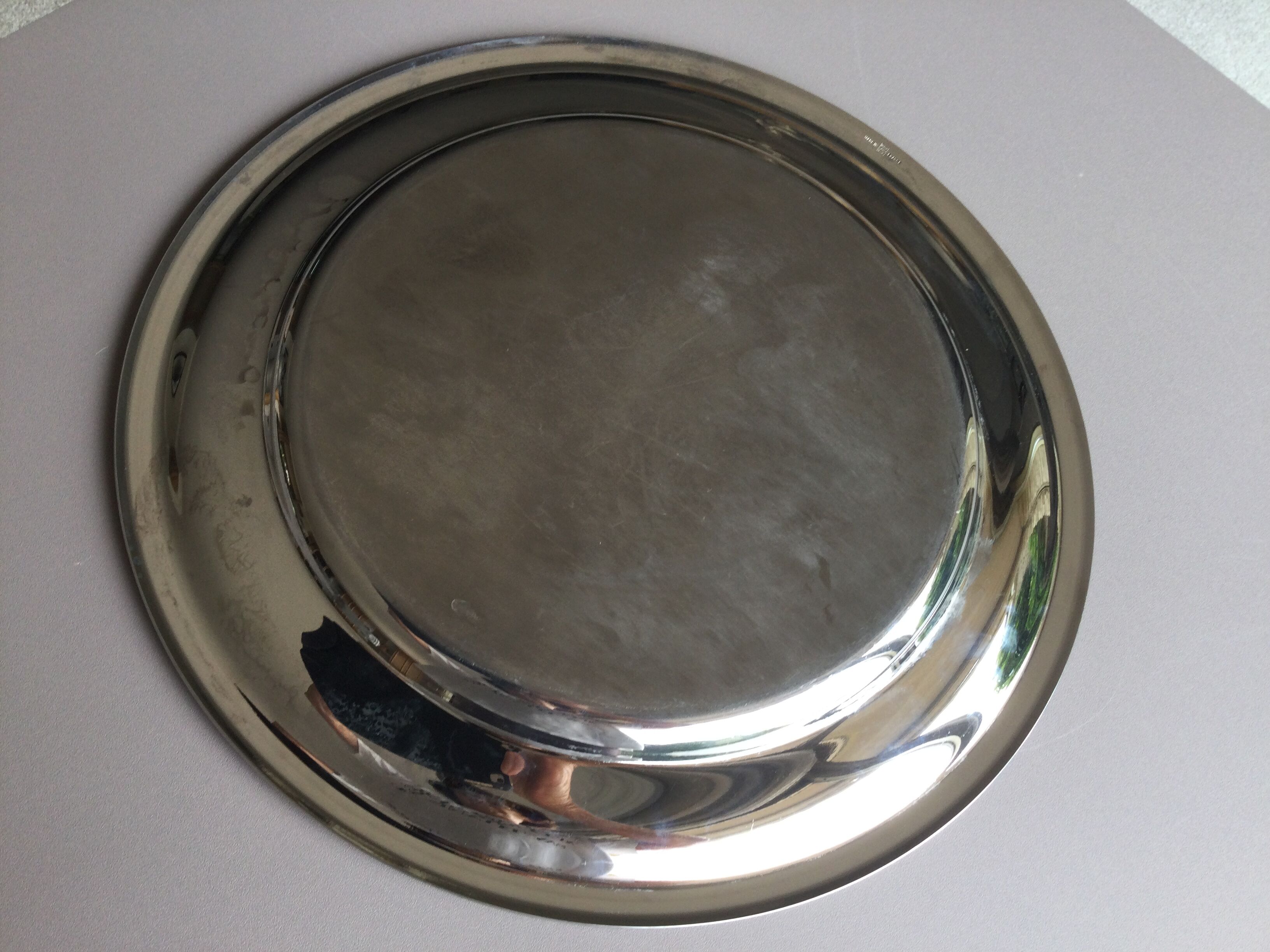 stainless steel dish made in French punched LB10