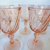11 verres à pieds Arcoroc Rosaline en verre rose 2106182