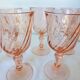 11 Arcoroc Rosaline stemmed glasses in pink glass 2106182