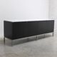 Freestanding black & marble credenza by Florence Knoll for Knoll, 1961
