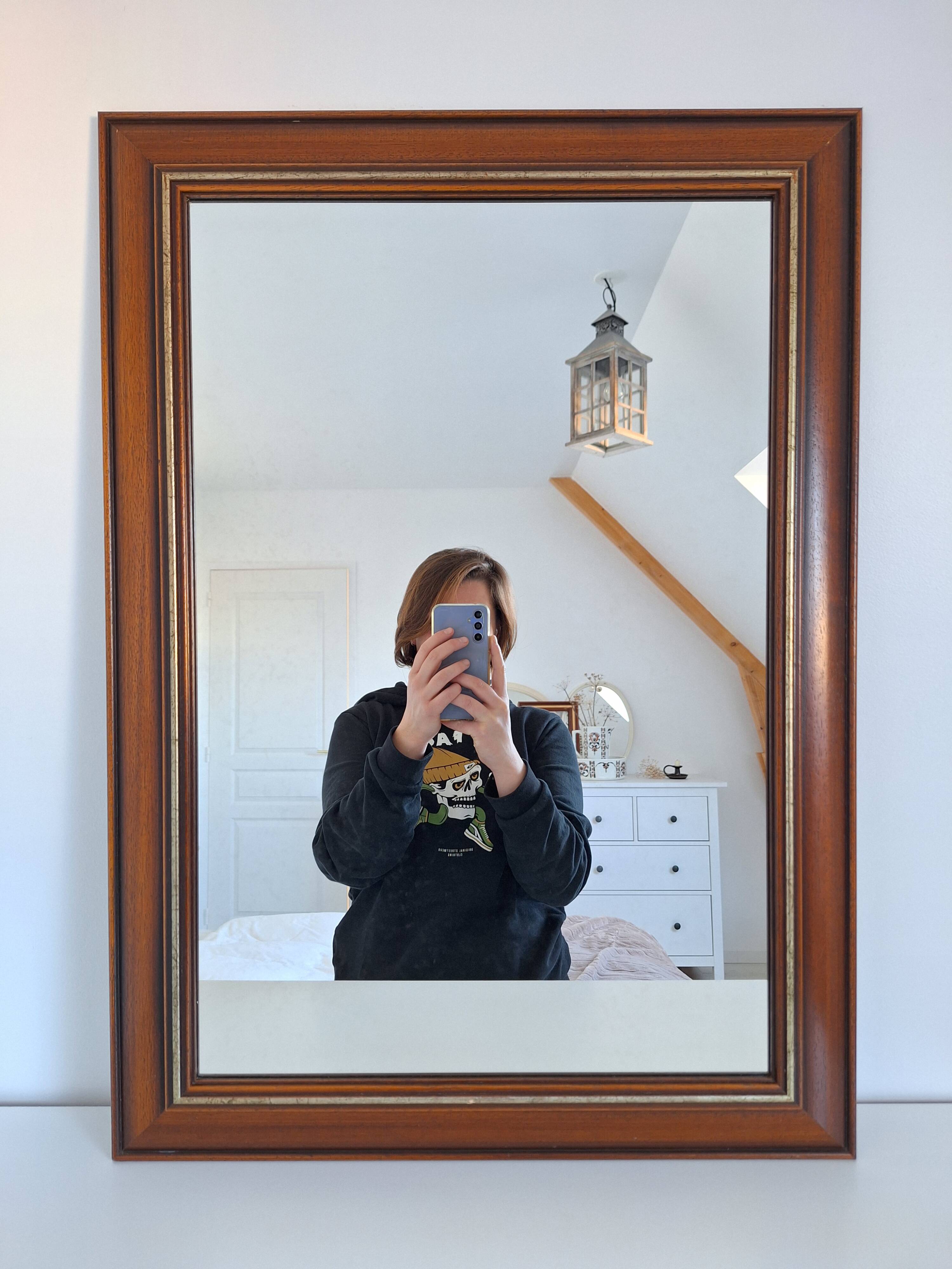 Vintage wooden mirror