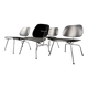 Set of 4 LCM chairs made of chrome-plated metal with black plywood by Charles & Ray Eames for Herman Miller, Germany, 1960s