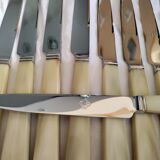 Set of 12 horn handle knives