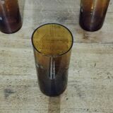 5 verres à orangeade ou à pastis en verre soufflé