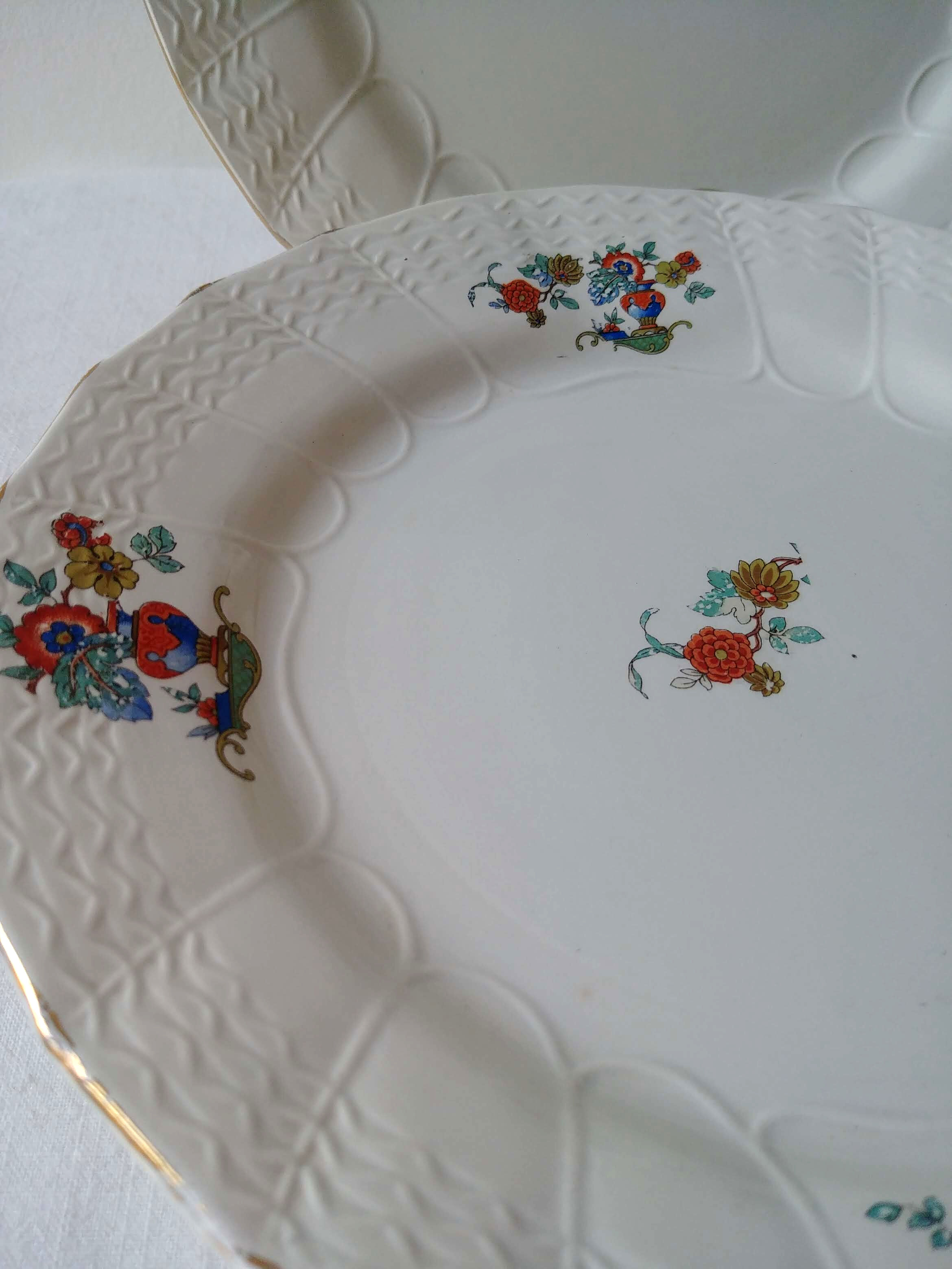 Suite de 4 assiettes Sarreguemines
