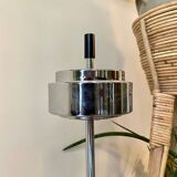 Tulip standing ashtray in chromed aluminum