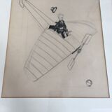 Sketch painting René Vincent