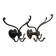 Brutalist pair of wall-mounted coat hooks.