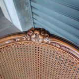 Paire de fauteuils cabriolets cannés