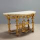 Console ancienne éclectique en bois sculpté et doré, Italie, XIXe siècle