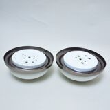 Pair of ceiling lights, 80s