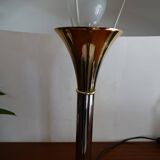 Mushroom lamp design chrome metal 48 cm