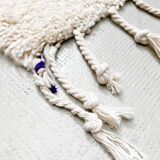Moroccan Berber carpet Azilal ecru with colorful patterns 236x157cm