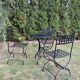 Garden furniture - 3 Milan chairs and 1 Arras pedestal table - Black