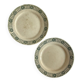 Duo of flat plates Choisy Le Roi - Marguerites