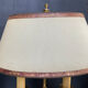 Directoire style bouillotte lamp in brass with double lights.