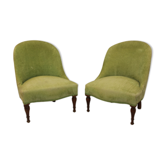 Pair of toad armchairs