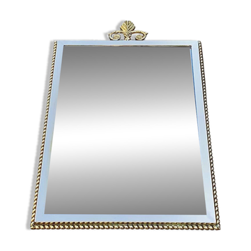 Antique Solid Brass Gilt Wall Mirror – 3.750 kg – Hollywood Regency