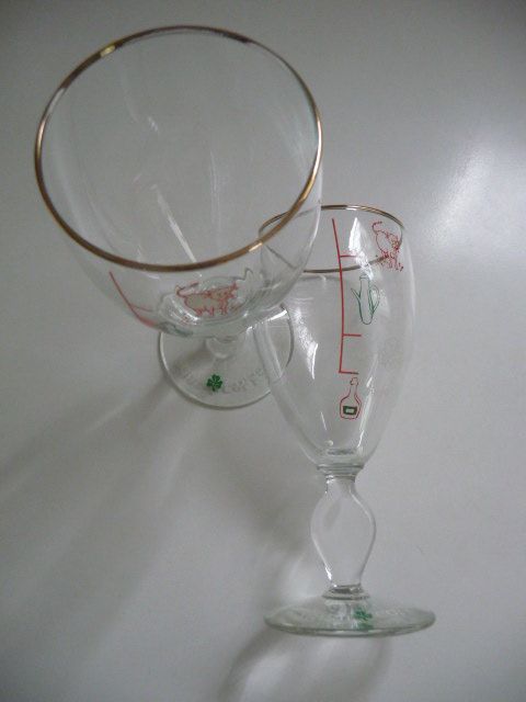 Set of two glasses for irish coffee
