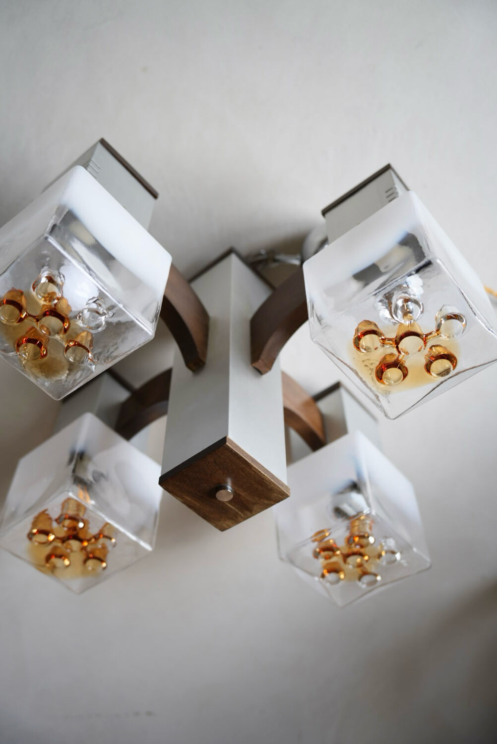 Cubic chandelier by Gaetano Sciolari for Mazzega