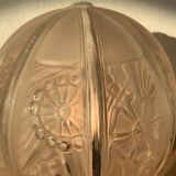 Lamp with globe hettier vincent verrerie des hanots art deco 1930
