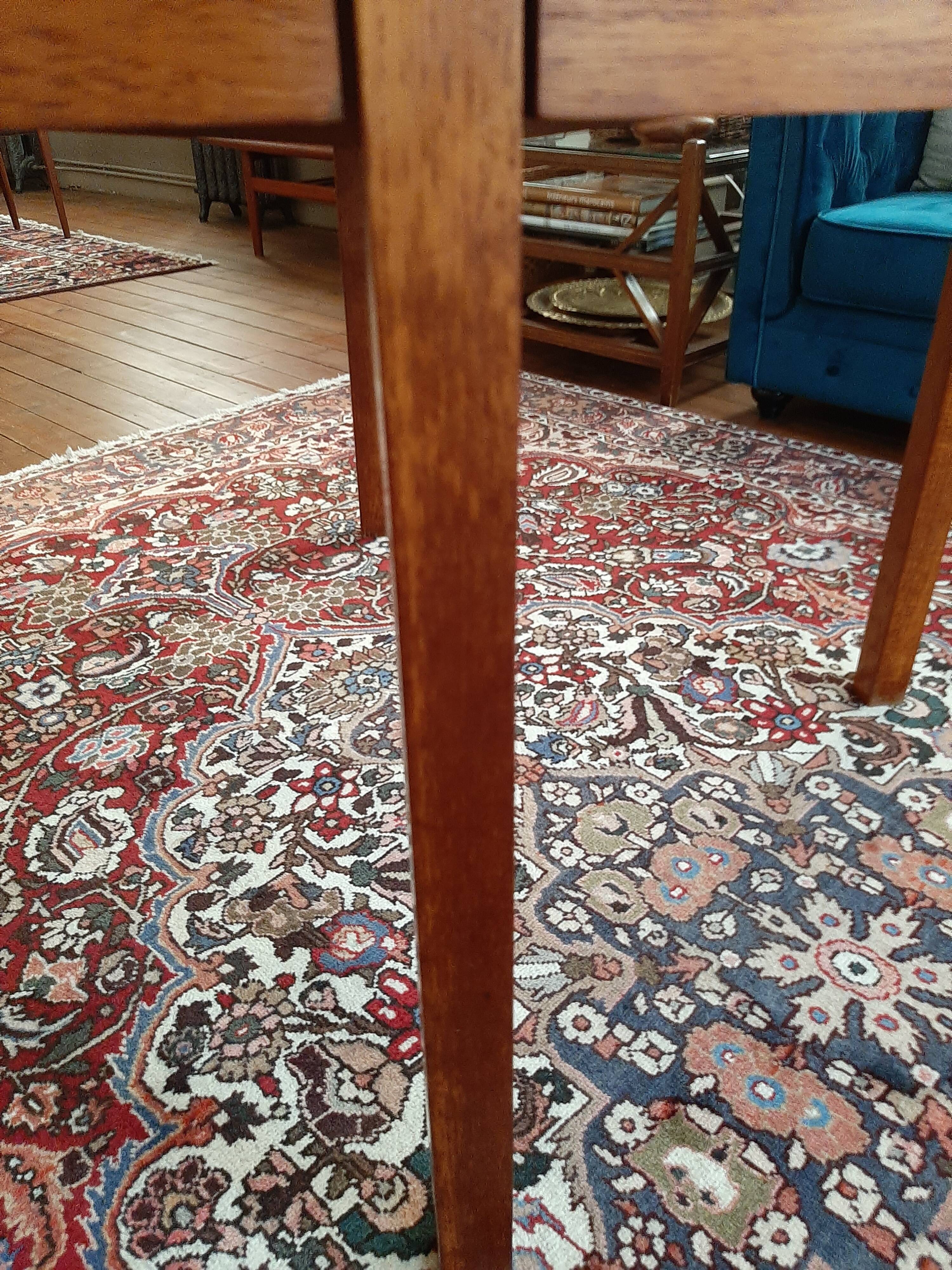 Table ronde extensible scandinave teck vintage