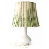 Large ceramic lamp with unique shade