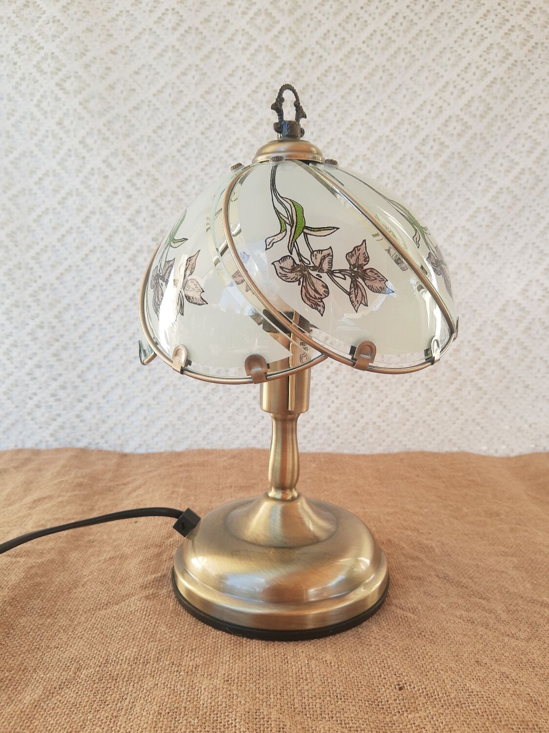 Touch table lamp vintage floral patterns