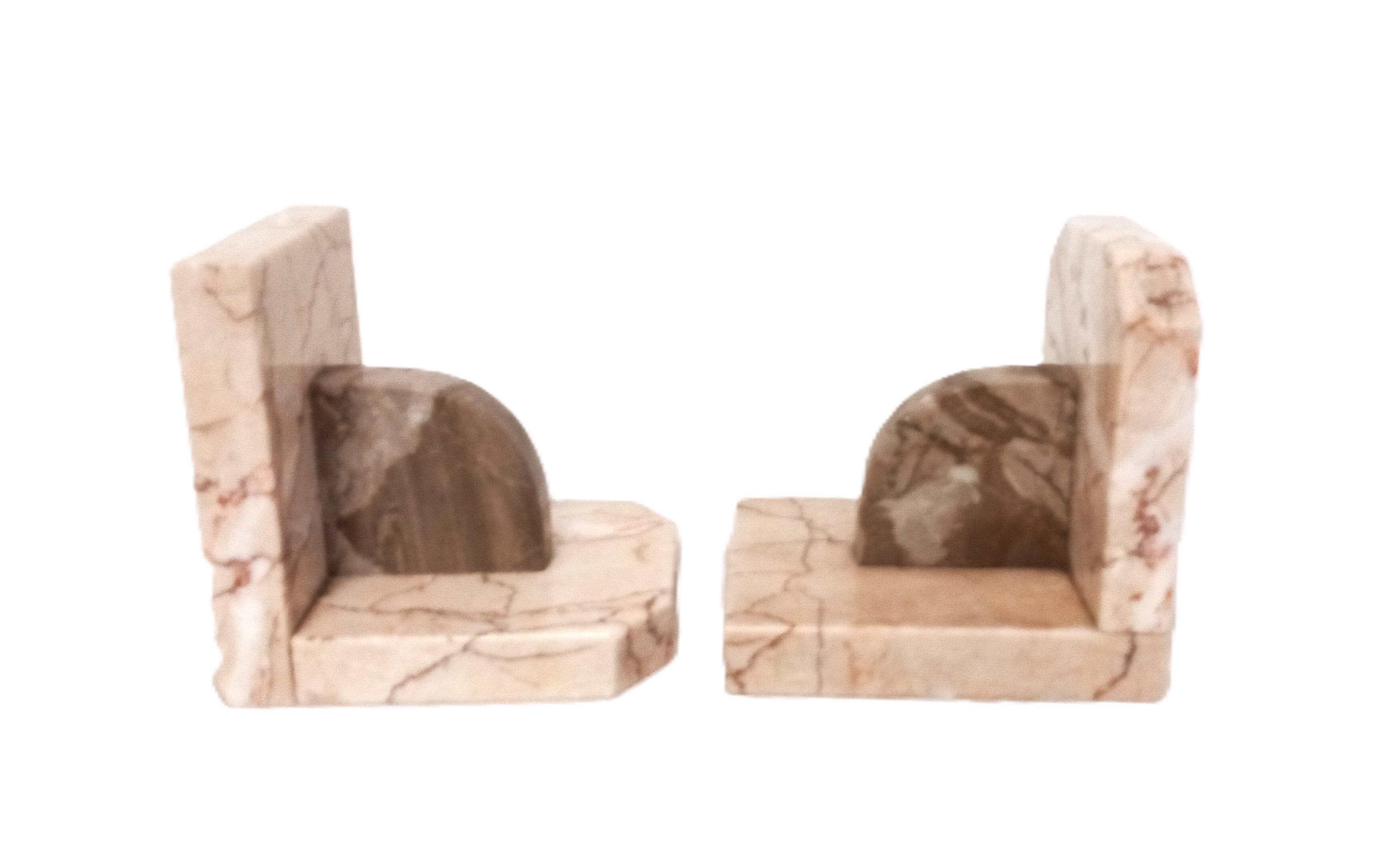 Antique marble bookends / pair