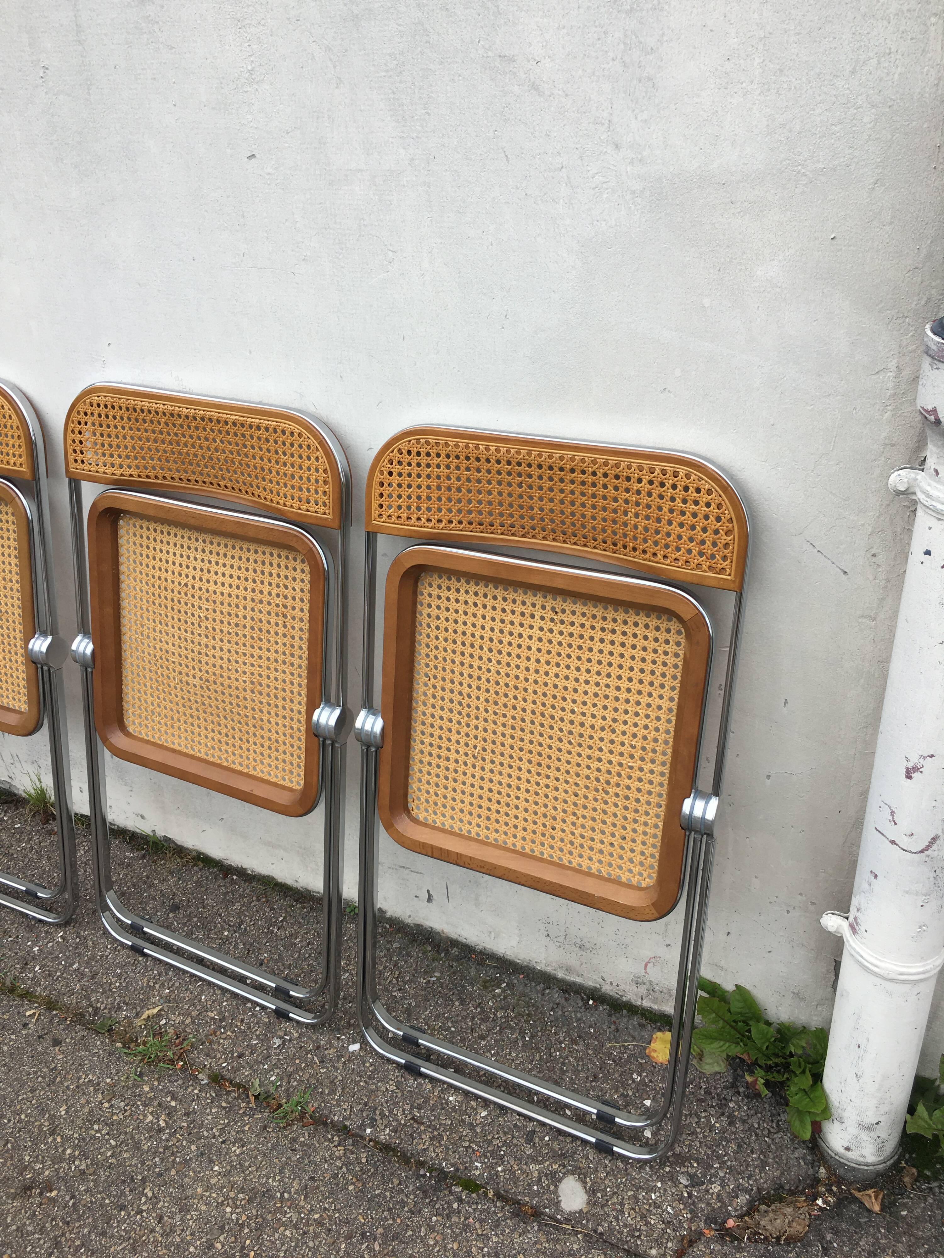 6 plia chairs by Giancarlo Piretti, Castelli circa 1967