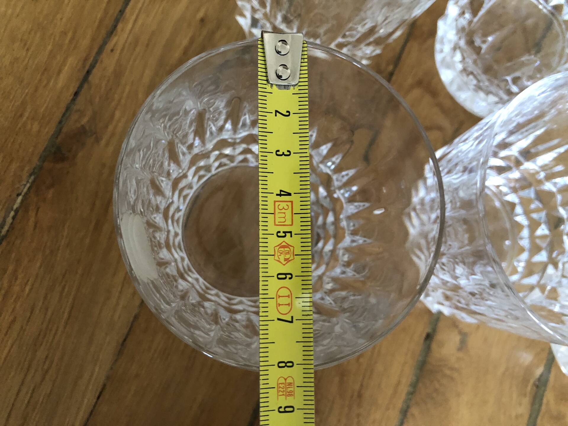 9 crystal water glasses from Cristal d’Arques