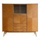 Vintage 1950s wooden secretary cabinet