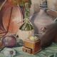 Huile sur toile encadrée Nature morte signée Boyer M.