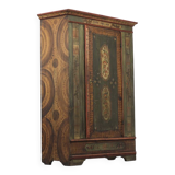 Armoire de mariée peinte d'art populaire