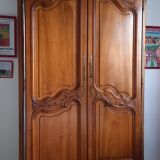 Old provencal walnut wardrobe