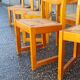 Set de 8 chaises en orme et paille Maison Regain