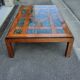 Contemporary coffee table wood and marble