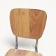 Pair of Vintage Chrome and Wood Chairs - 1980s - Formica