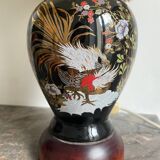 Black ceramic table lamp