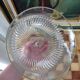 Vintage VMC Reims plat à gâteau et cloche en verre taillé