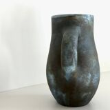 Blue ceramic pitcher Les 2 Potiers (Michelle and Jacques SERRES)