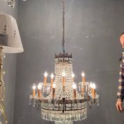 Lustre italien en cristal, années 1940